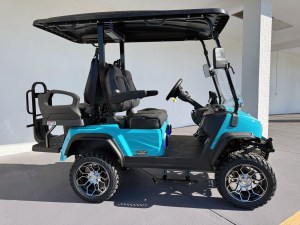 Sky Blue Evolution Maverick Lithium Golf Cart 02